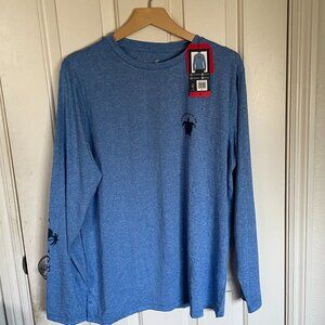 NEW Mens Caribbean Joe Long Sleeve Sun Protection Tee NWT M UPF Sea Turtle